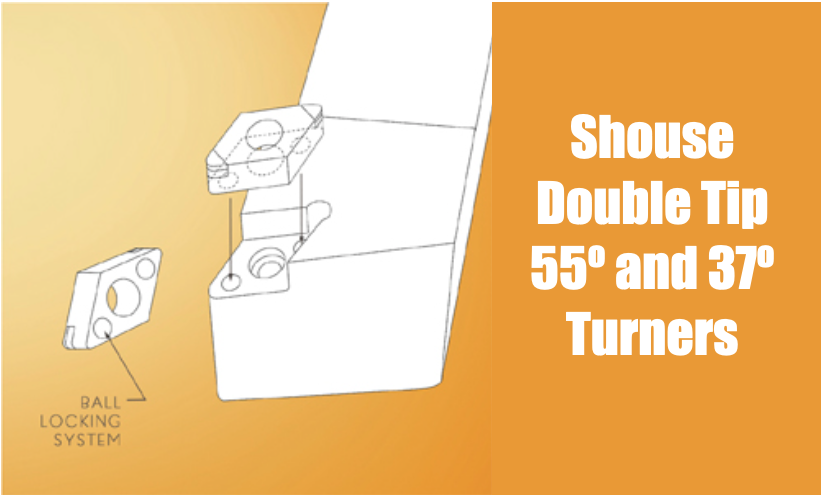 Shouse Double TIp 55 degree 37 degree  Turning Inserts.
